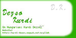 dezso kurdi business card